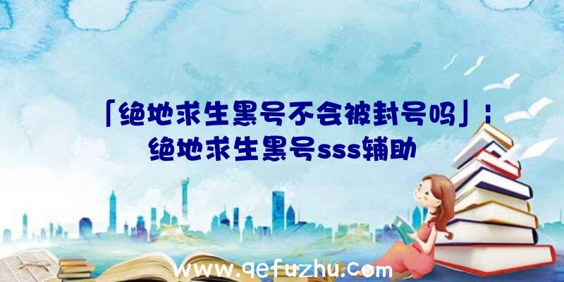 「绝地求生黑号不会被封号吗」|绝地求生黑号sss辅助